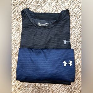 BUNDLE - 2 Under Armour Men's Heatgear Loose Coupe Lache Short Sleeve Shirts
